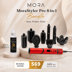 Mora StylerPro 8-in-1 Red velvet + All-in-One Hair Care & Heat Pro...