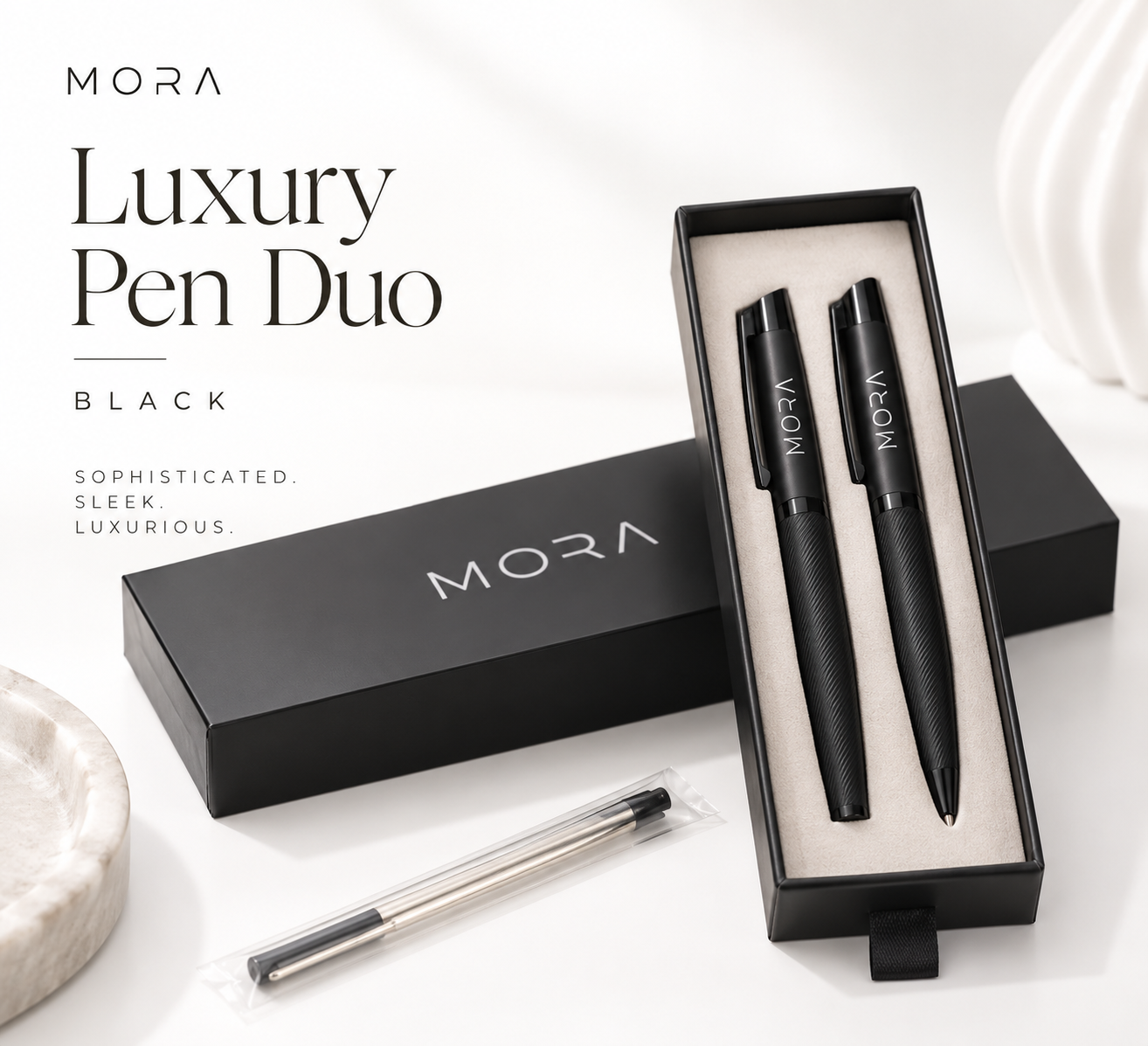 MORA Luxury Pen Duo – Black - Image 2